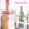 2 Pack Bow Curtains, French Silk Holdbacks Curtain Tiebacks