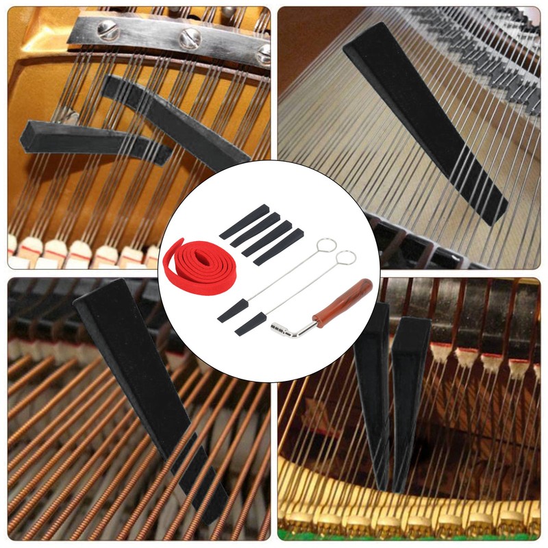 Piano Tuning Tool Temperament Strip Tuner Spanner Silicone Forks Mute