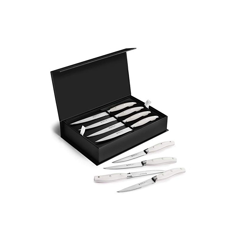HENCKELS Forged Contour 8-pc Steak Knife Set - White