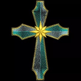 Embroidery By Vicki Elegant Crosses EMBROIDERED  10 QUILT BLOCKS Gorgeous VIBRANT