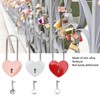 3pcs Heart Shaped Padlock with 3 Keys Rustproof Zinc Alloy