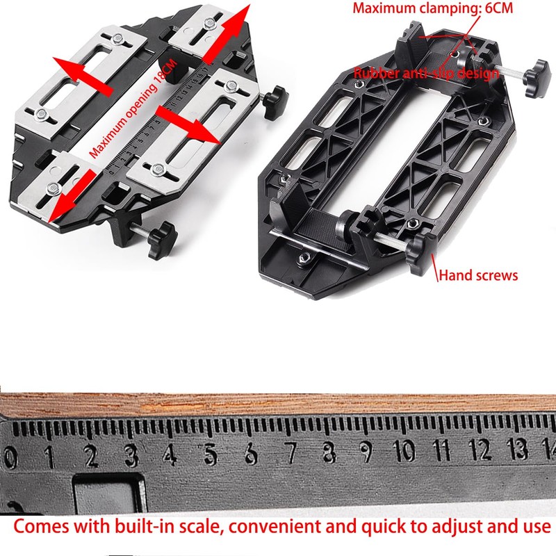 Door Hinge Jig,Aluminum Alloy Drill Guide Flat Hinge Slide Hinge