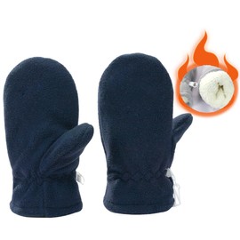 iNszkoos Thick Fleece Kids Winter Mittens 4-8 Years Anti-Lost Toddler Warm Gloves with Clip Child Furry Plush Insulated Mittens Wool Snow Mittens Cold Weather Cycling Mittens for Boys Girls