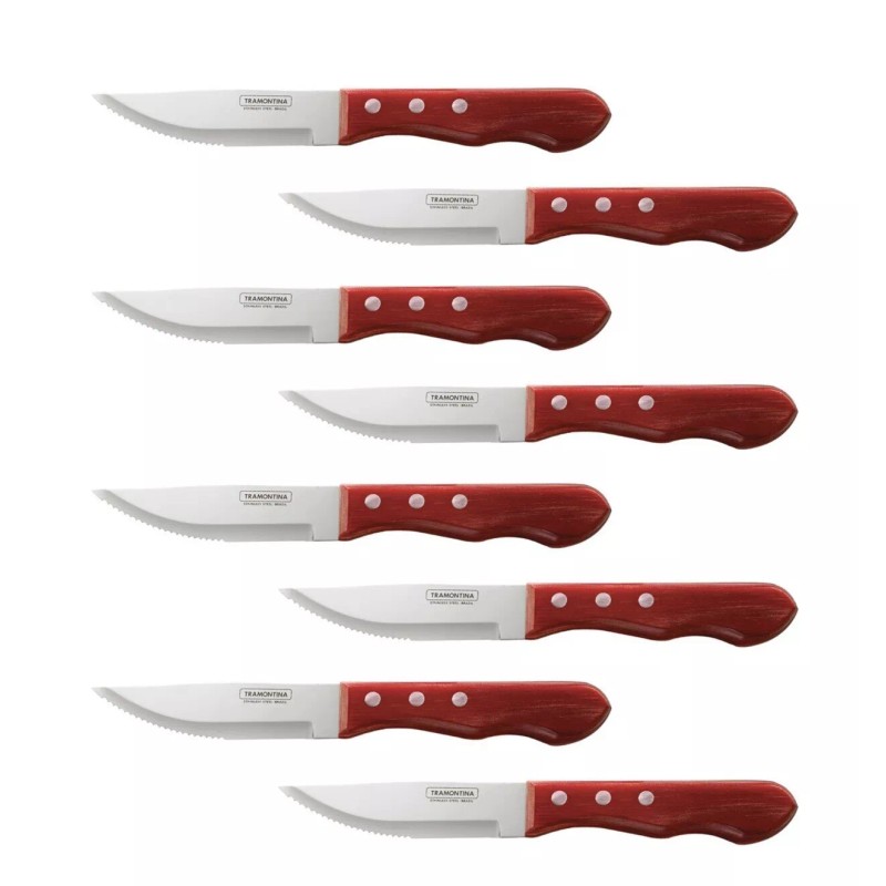Tramontina, 8 Pc - Porterhouse High-Carbon Steel Steak Knife Set
