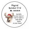 Homemade 30 Christmas Reindeer food envelope seals, stickers labels, tags, round