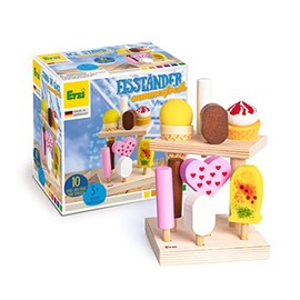 Erzi Summerfresh 10101 Wooden Ice Cream Stand, Shop Item for Children, Role Play