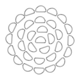 Trimming Shop Non-Welded Metal D-Ring Fasteners, Durable Buckles for Handbag, Webbing, Purse, Dog Collars, Belts, DIY Projects, 25mm, Silver, Pack of 20