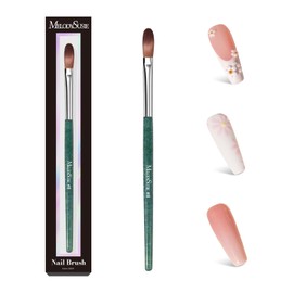 MelodySusie MelodySusie Kolinsky Acrylic Nail Brush,66% Kolinsky Hair Professional Nail Art Brush for Acrylic Application,Aurora Collection Fine Glitter Brush,Size 8