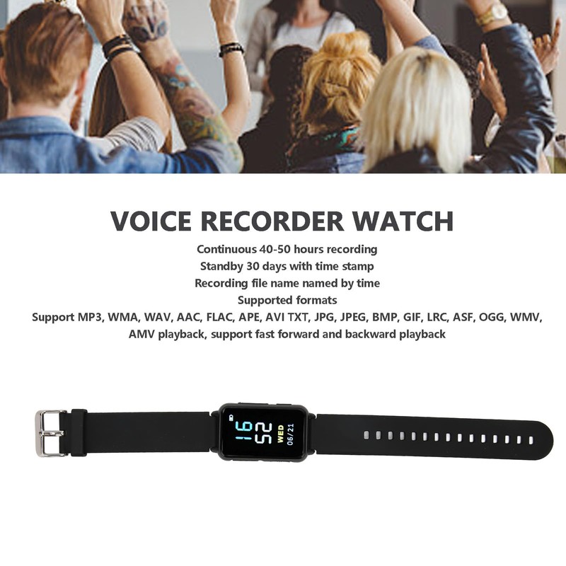 Voice Recorder Watch, HD Noise Reduction Digital Bluetooth MP3 Voice