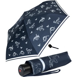 Knirps children's compact umbrella with reflective trim.