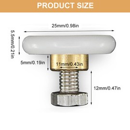 Sliding Door Replacement Rollers, Shower Door Pulleys, Shower Cubicles Rollers, Accessories, Pack of 4 Pulleys, Runners, Shower Door Rollers, for Shower Cubicle Door, Glass Shower Sliding Doors, (25