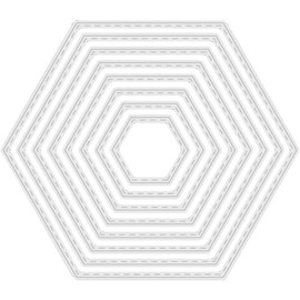 Hexagon Background Cutting Dies Metal Hexagon Die Embossing Stencils for Thanksgiving Christmas Greeting Card Paper DIY Craft Decoration Card Making Accessories Scrapbooking Die-Cuts and Embossing