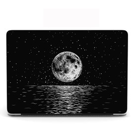 Case Compatible with MacBook Air 13 Retina 2018 2019 2020 Model A1932 A2179 A2337 M1, Plastic Hard Shell Protective Cover & Keyboard Skin for MacBook Air 13 inch with Touch ID - Moon