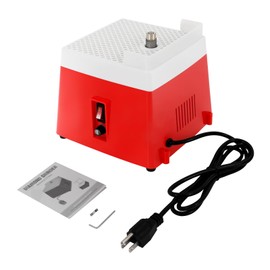 65W/110V Stained Glass Grinder, 4200RPM Electric Mini Grinding Machine with Diamond Bit, Portable Metal Desktop Grinding Tool Machine for Polishing Glass, Ceramics, Jade, Stone(Red)