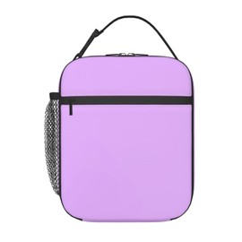 Light Purple Lunch Box for Women Men Reusable Insulated Portable Lunch Bag Cooler Thermal Leakproof Tote Lunchbox for Adults Office Work Picnic Travel
