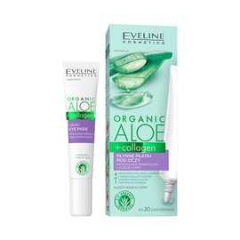 Eveline Cosmetics Organic Aloe + Collagen Anti-Wrinkle Eye Pads with Matrixyl3000 & Acacia Collagen - 20 ml