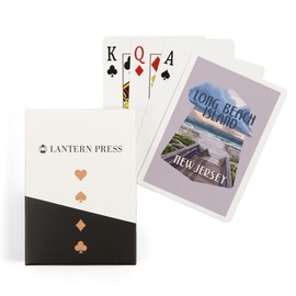 Lantern Press Long Beach Island, New Jersey, Beach Boardwalk Scene, (52 Playing Cards, Poker Size Card Deck with Jokers)