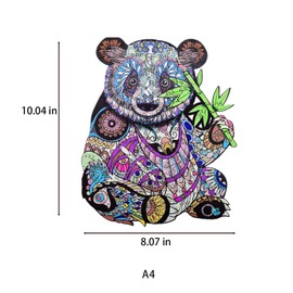 WENTUFIN - 150 Pieces Wooden Jigsaw Puzzles for Adults Large Size Wood Cut Puzzles Panda Wooden Jigsaw Puzzles Gift for Christmas, Adults, Family Games, Stress Relief Gifts