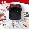 MELOTOUGH Medium Ziptop Tool Pouch with Belt Clip,16-Pocket Heavy Duty
