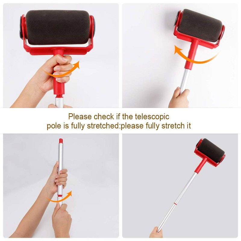 Upgraded Paint Roller Kit 8 Pcs Multifunctional Painting Runner Set