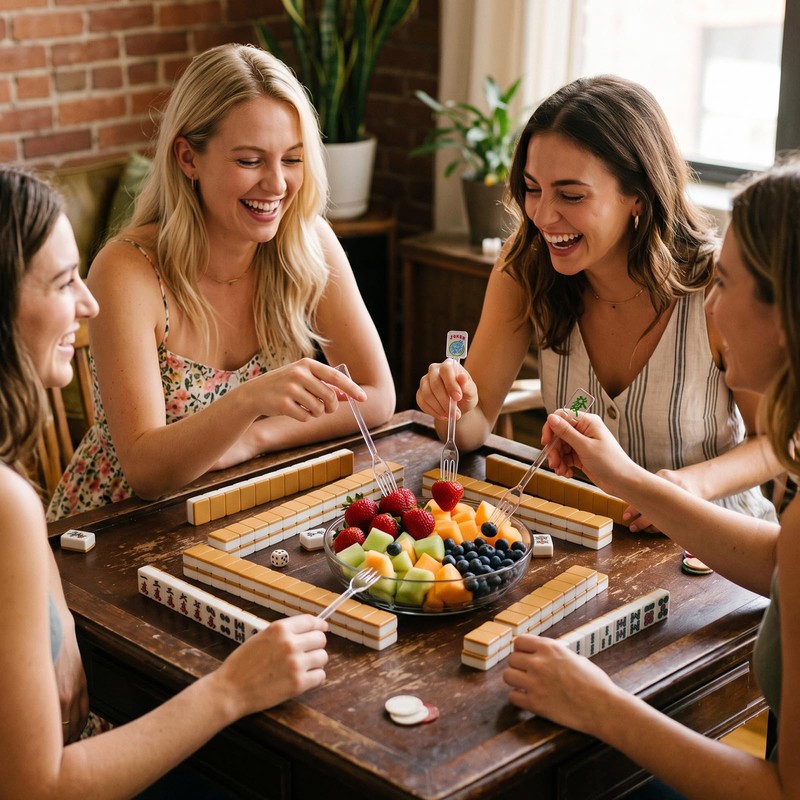 8 Pcs Mahjong Gifts Cocktail Picks Artistic Style, Acrylic Food