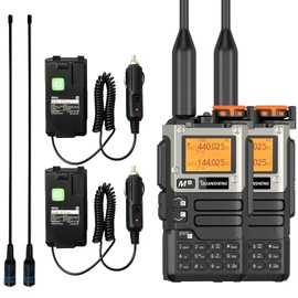 2 Pack QUANSHENG UV-K5 8 Radio DTMF Walkie Talkie with NOAA Weather Forecast Type-c Charging Dual Band UV-K6 Upgede Version UV-K5 Two Way Radio with Battery Eliminator Kit