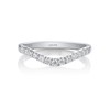 Moissanite Wedding Band 0.39ct D Color VVS1 Lab Created Diamond