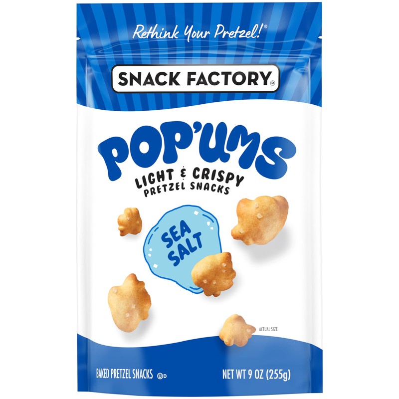 Snack Factory Pop'ums Sea Salt Pretzel Snacks, 9 Oz Bag