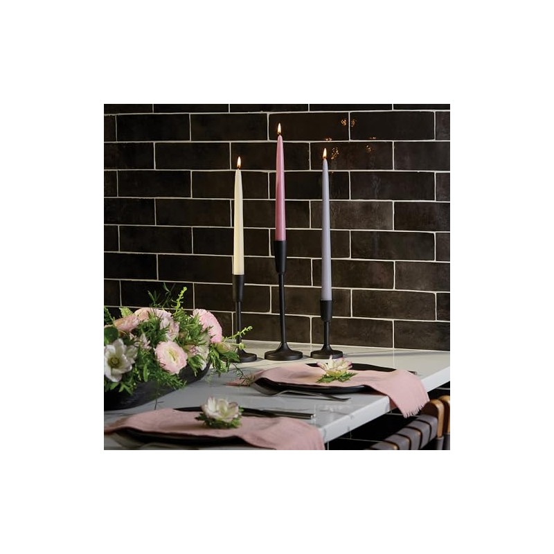 Root Candles 12-Count Unscented Taper Candles Smooth Hand-Dipped Dripless Beeswax