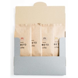 TOKYO COFFEE Organic Coffee Bean Trial Set, JAS Certified, 1.8 oz (50 g) x 4 Bags with Beans, Gift, Present