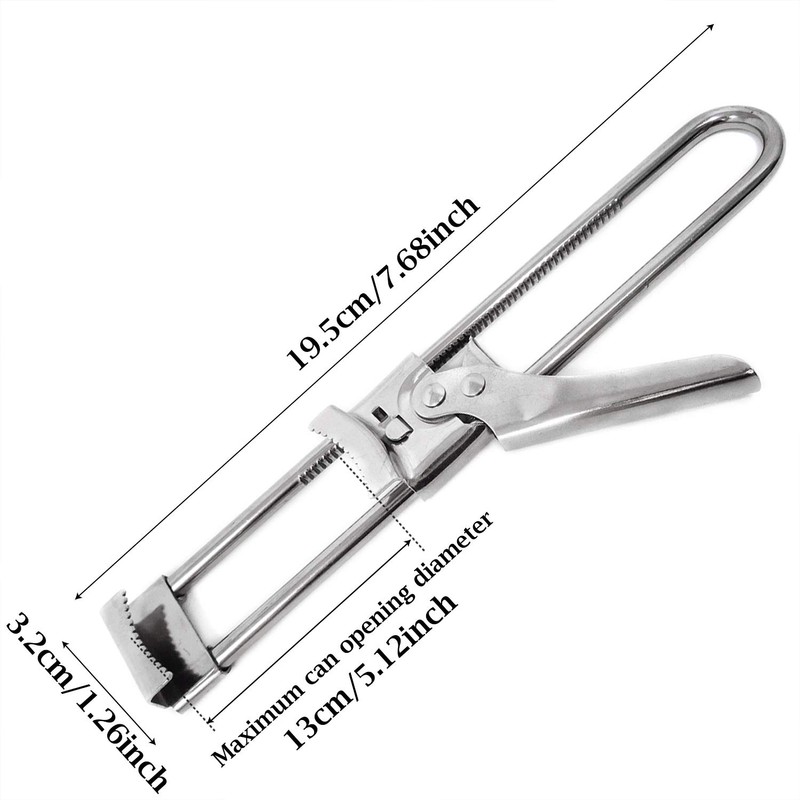 Honbay Adjustable Stainless Steel Jar Bottle Opener for Restaurant or