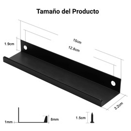 Tiradores para Cajones 150mm Jaladeras 10 Piezas, Agarraderas para Gabinetes de Cocina con Tornillos, Manijas para Muebles, Negro
