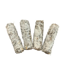 LAMARE - California White Sage Apiana for Burning - 100% Artisanal and Sustainably Harvested - Ideal for Cleansing and Energetic Rituals - Pack of 4 Units