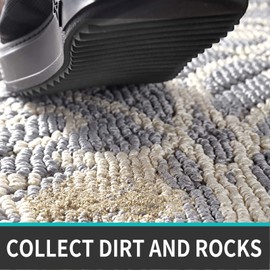 DEXI Door Mat Indoor Rugs for Entryway Floor Mats Inside Doormat Front Entrance Rug Entry Non Slip Washable,19.5"x31.5",Dark Gray