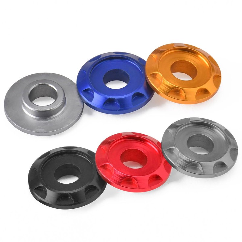 ディーアールシー(DRC) アルミスペーサー Type11 アルミ チタンカラー M6/外径18mm 4pcs ダートフリーク DIRTFREAK F7865(旧品番:D58-57-341)