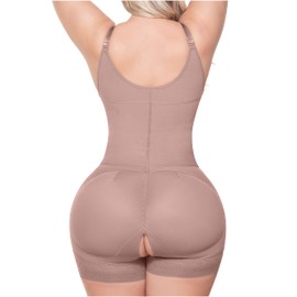 Sonryse 096 Colombian Faja Post Surgery Compression Shapewear Garment After Liposuction for Women Colombian Postpartum Shapewear Cocoa 2XL