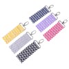 ANKROYU 6Color Lipstick Holder Keychain, Wave Pattern Lip Balm Chapstick