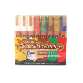 Chalk Ink 6mm Brewed Awakening Wet Wipe Markers, 8-Pack