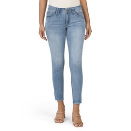 Democracy Ab Solution clásico Skinny para mujer, Tobillo Denim Azul Claro, 30