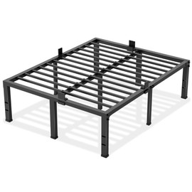 Yitong Angel Full Size Bed Frames 18 inch High 3500 lbs Heavy Duty Metal Platform, Mattress Foundation with Steel Slat Support/No Box Spring Needed/Noise Free/Non-Slip/Easy Assembly