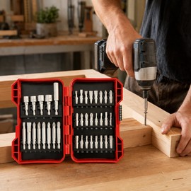 37 Piece Impact Screwdriver Bit Set for Drilling and Fastening - Magnetic Torx Phillips Nut Driver Kit for Workshop and Repairs