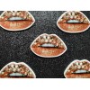 5pc. Gold Lips, Lip Gloss Resin Planar Flatback, Lipstick Cabochon,