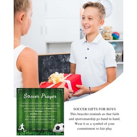GBTBYS Soccer Gifts, Soccer Cross Bracelets Accessories Stuff for Son Grandson Friend Gift Ideas Blue