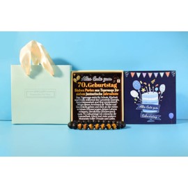 70 Geburtstag Männer Armband Geschenk für den 70. Geburtstag Geschenke zum 70er Geburtstagsgeschenke Siebzig Jahre Jährige Armbänder Papa Opa Onkel Mann Schwiegervater Bruder Schmuck Geburtstagskarte