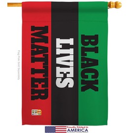 BLM Cant Breathe House Flag Dowel Set Support Anti Racism Revolution Movement Equality Social Small Decorative Gift Yard Banner Made In USA 28 X 40