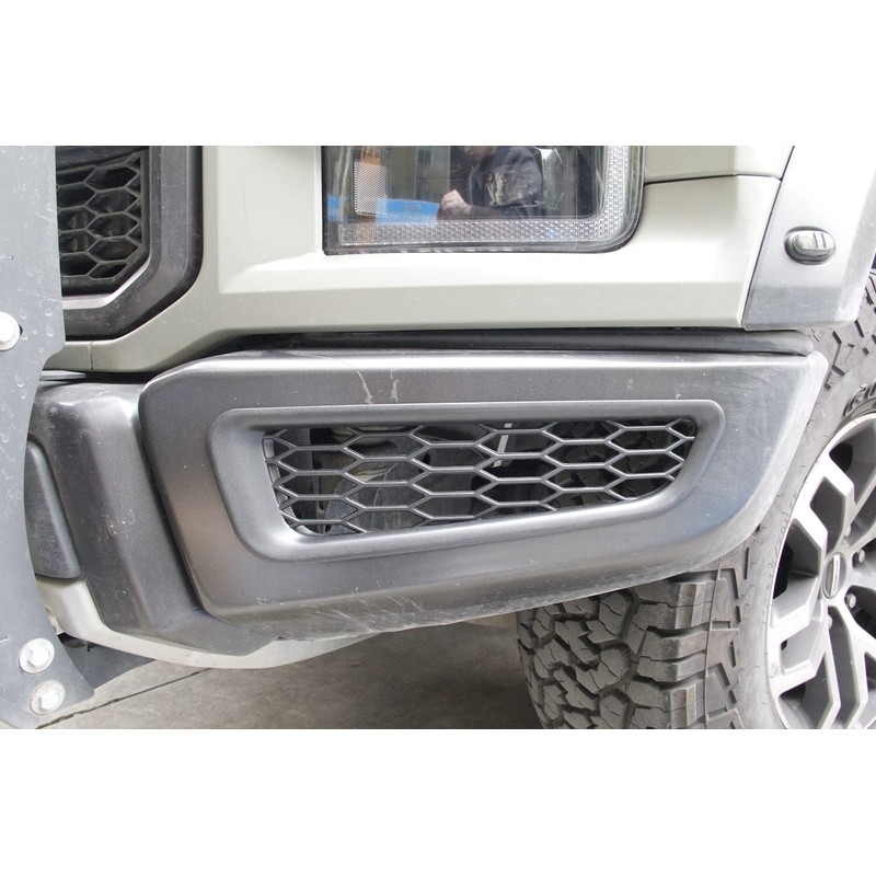 Honeycomb Front Bumper Bottom Fog Vent & Side Fender &