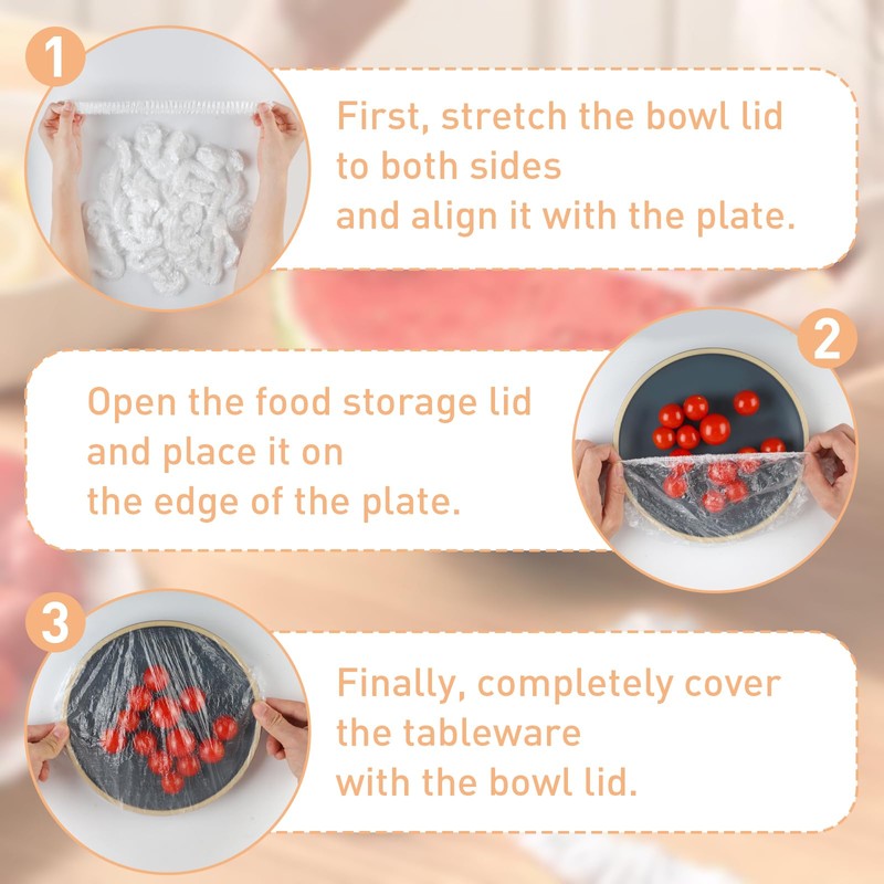 Ninsula 150 Pcs Bowl Covers for Bread Proofing, Plastic Bowl