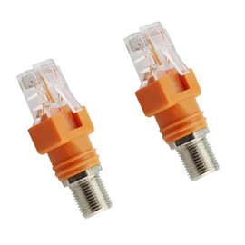 TAODAN 2PCS RF to RJ45 Converter Adapter F Female to RJ45 Male Coaxial Sleeve Coupler Adapter Suitable for Most Test Equipment