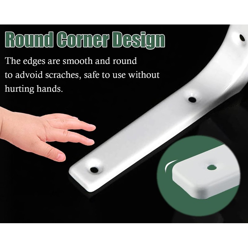 ZiYuya 4PCS Shelf Bracket, Right Angle Corner Brackets Heavy Duty