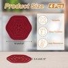 uxcell 4pcs Silicone Coasters for Drinks, Hexagon Cup Coasters Coffee